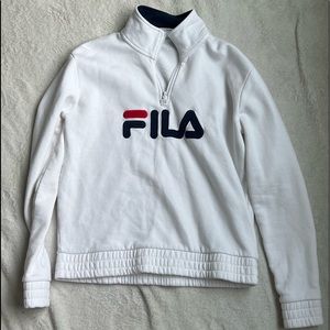 white Fila sweatshirt